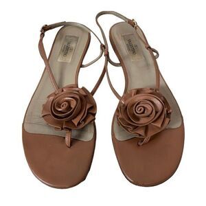 Valentino Rosetta Thong Sandals Size 37 1/2